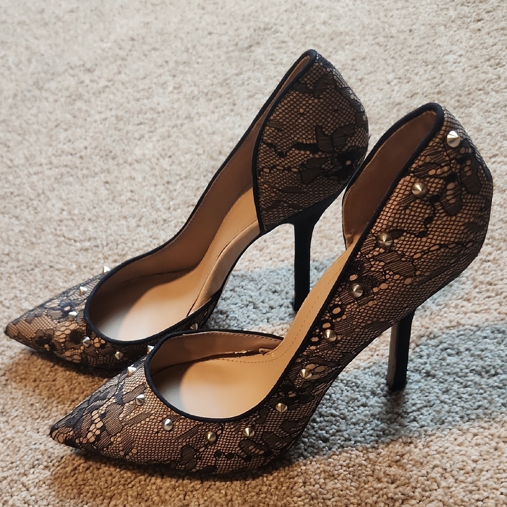 Zara Trafaluc Black Lace Heel